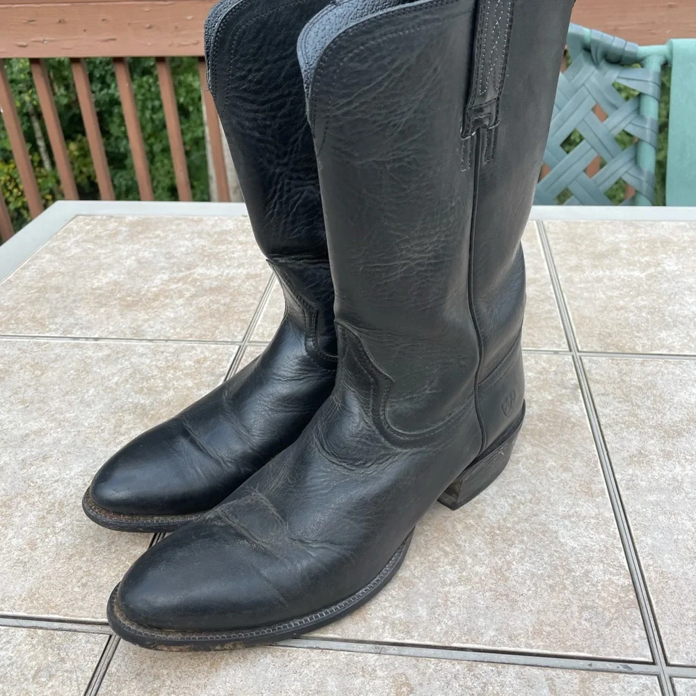 Ariat Men's Black Heritage Roper Boots